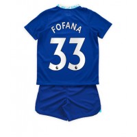 Chelsea Wesley Fofana #33 Hjemmebanesæt Børn 2022-23 Kortærmet (+ Korte bukser)